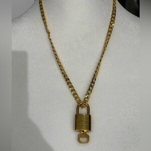 COPY - Authentic LV lock and key #311 and unbranded gold chain